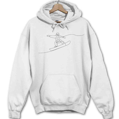 Snowboard Line Art Hoodie