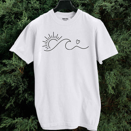 Sun Heart And Wave T-shirt