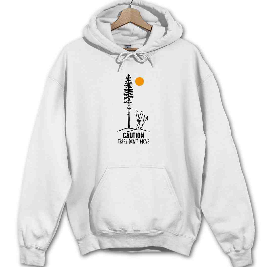 Caution Trees Ski Hoodie