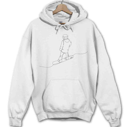 Snowboard Back Line Art Hoodie