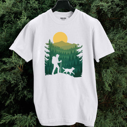 Hiking And Dog Landscape T-shirt