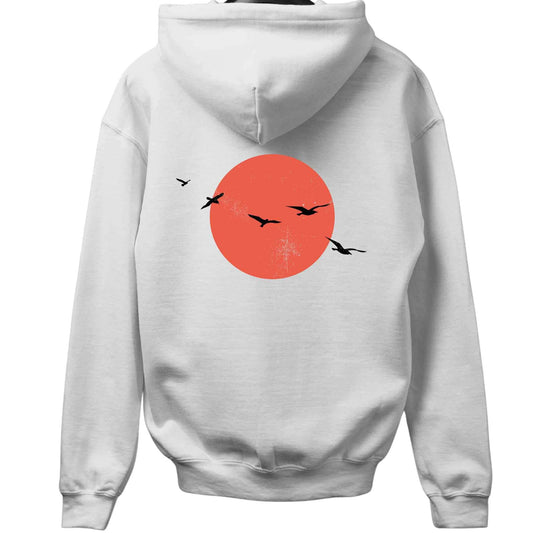 Sunset Birds Back-Print Hoodie