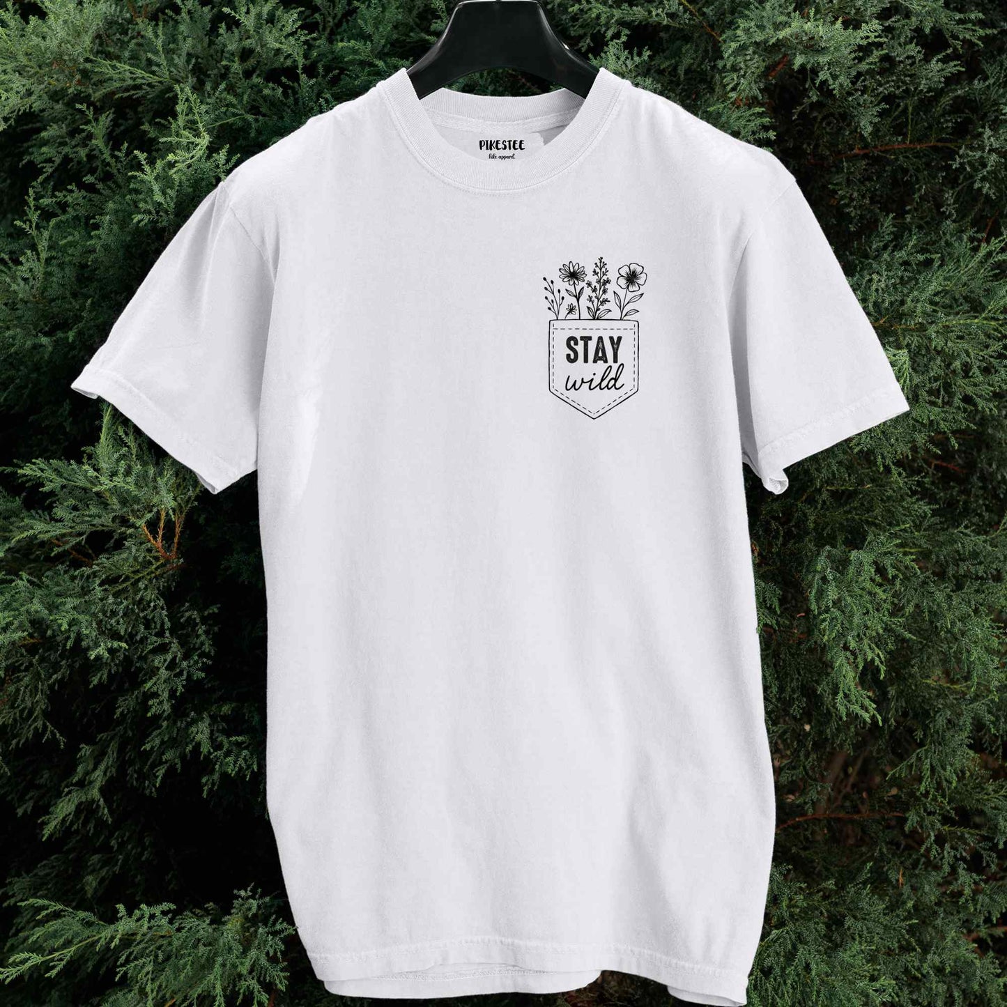 Stay Wild Flowers Pocket T-shirt