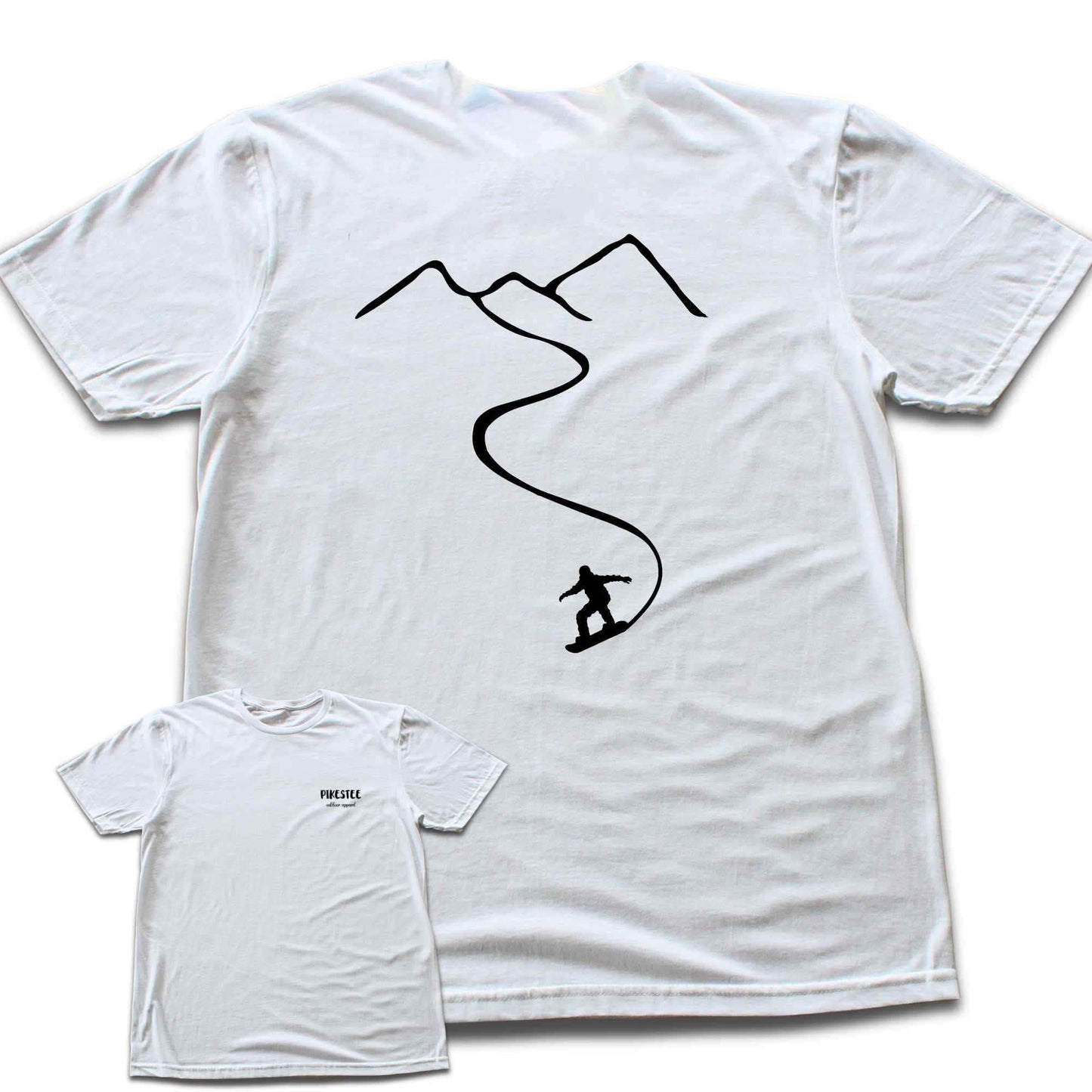 Back Print Snowboard Path T-shirt