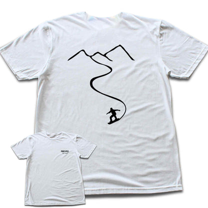Back Print Snowboard Path T-shirt