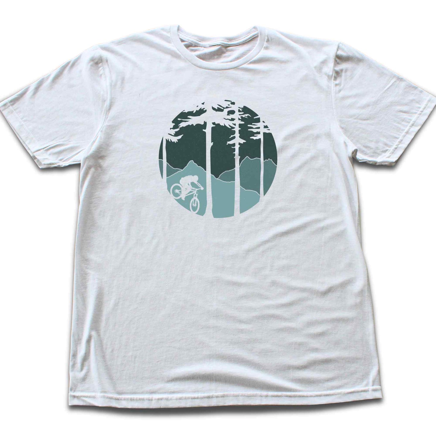 Mountain Biking Round T-shirt