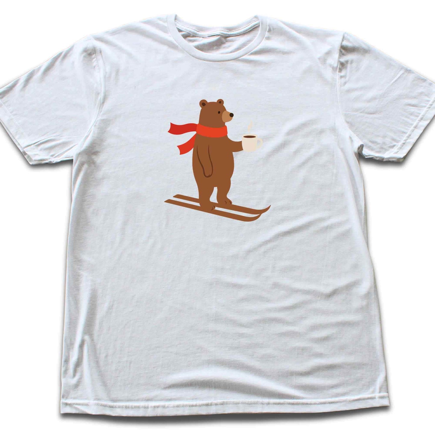 Skiing Coffee Bear T-shirt