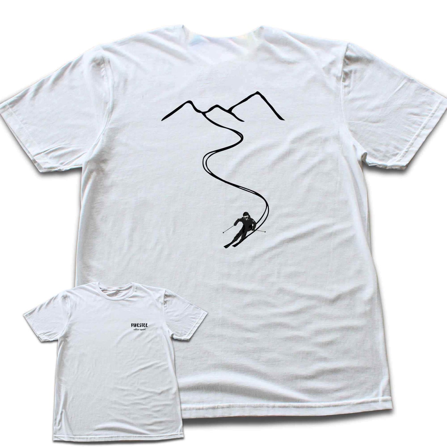 Back Print Ski Path T-shirt