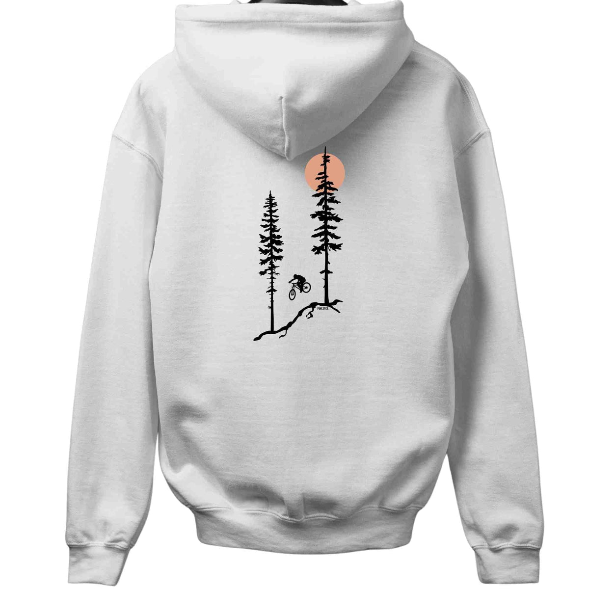 Bike Jump Trees Back-Print Hoodie