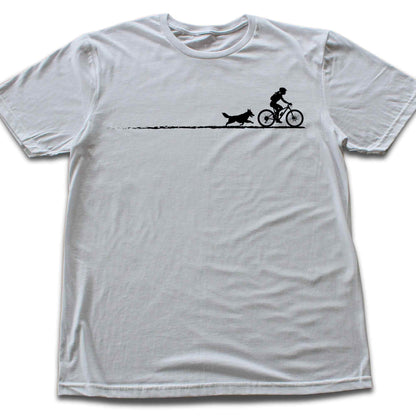 Biking Girl And Dog Path T-shirt