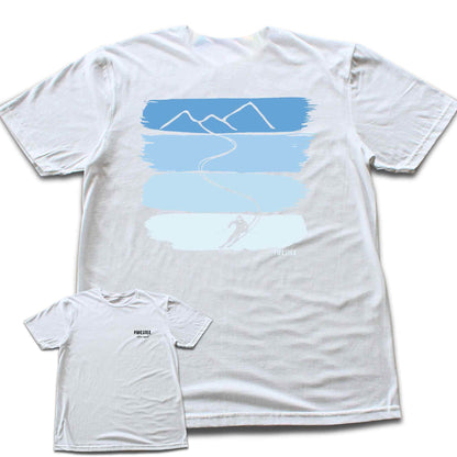 Back Print Gradient Ski Path T-shirt