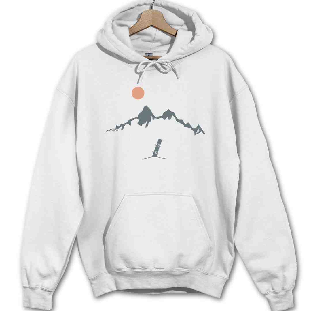 Snowboard Mountain Landscape Hoodie