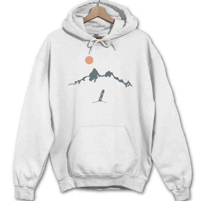 Snowboard Mountain Landscape Hoodie