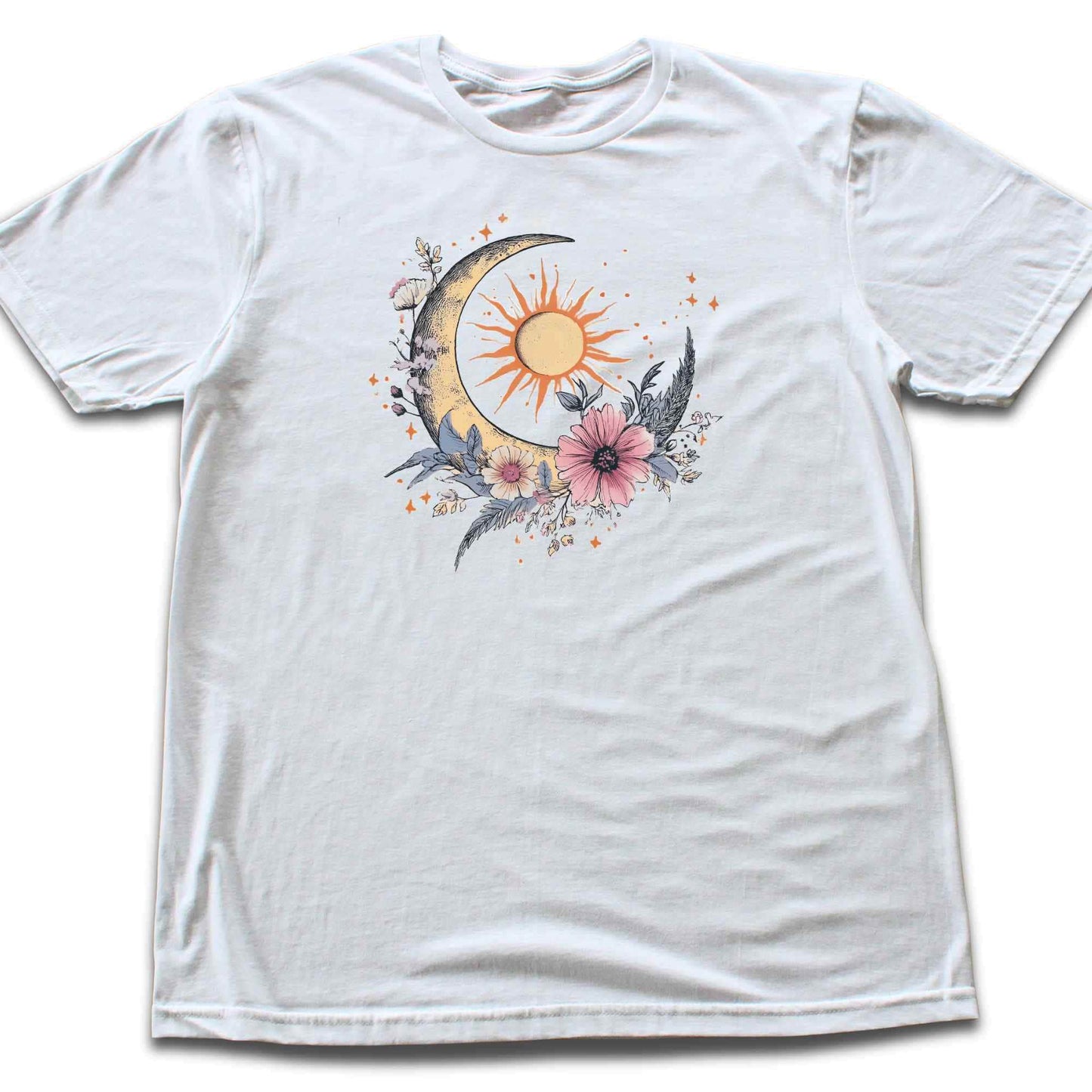Floral Moon and Sun T-shirt