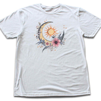 Floral Moon and Sun T-shirt