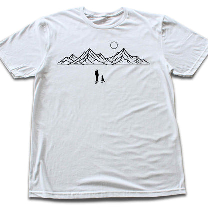 Mountains Girl And Dog T-shirt