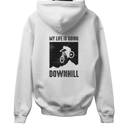 My Life Downhill MTB Back-Print Hoodie