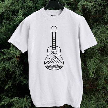 Minimalist Guitar Landscape T-shirt
