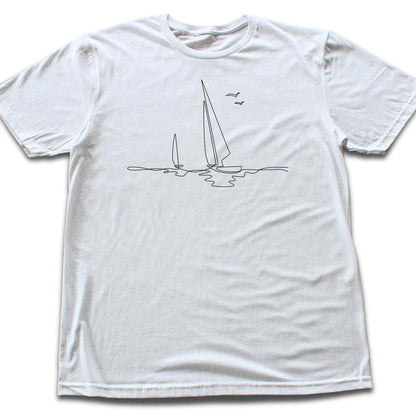 Two SailBoat Line Art T-shirt