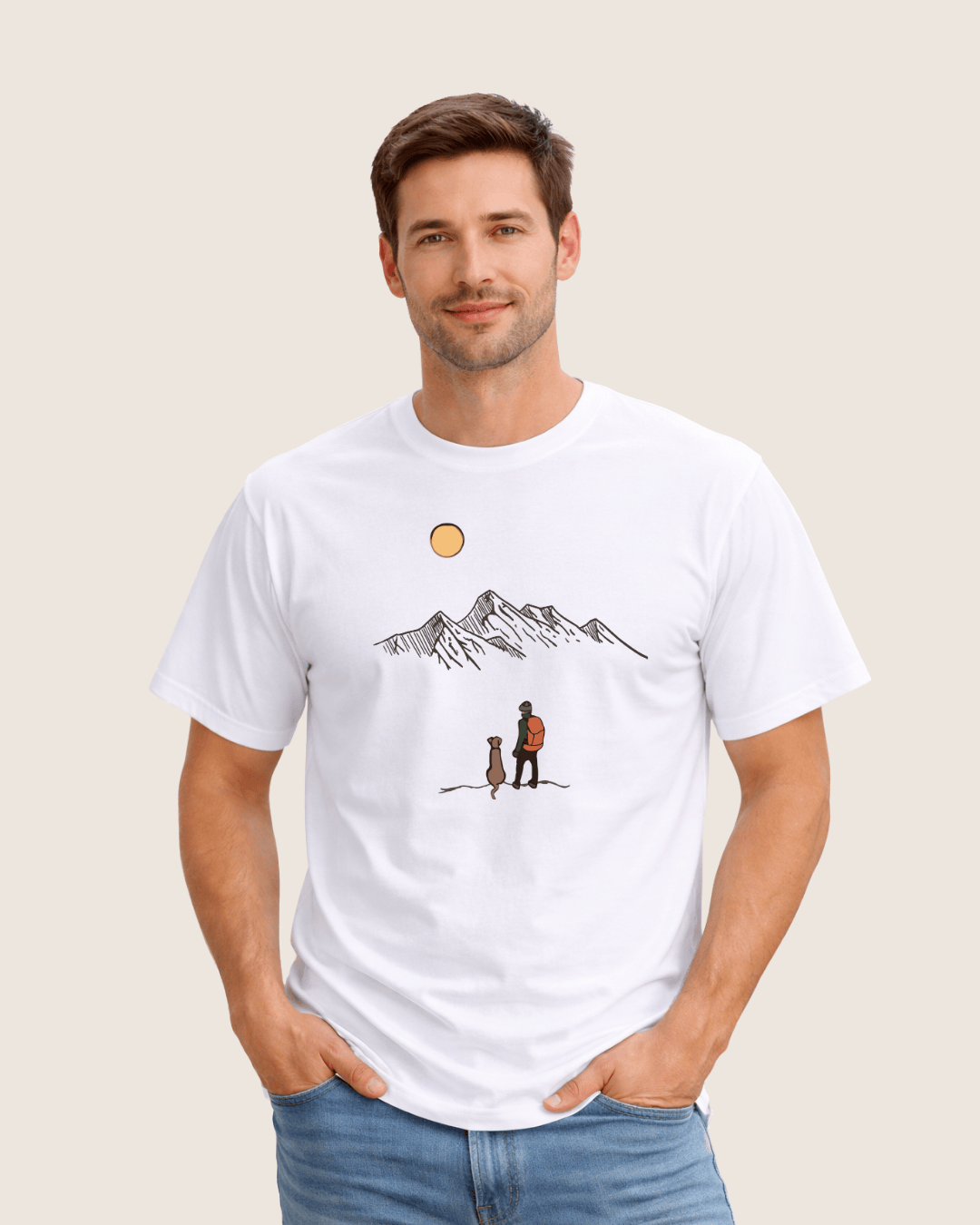Hike With The Dog (Man) T-shirt