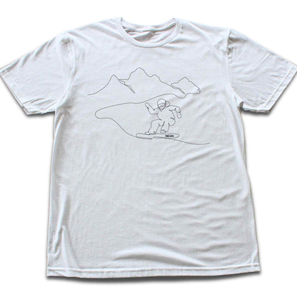 Snowboard Landscape Line Art T-shirt