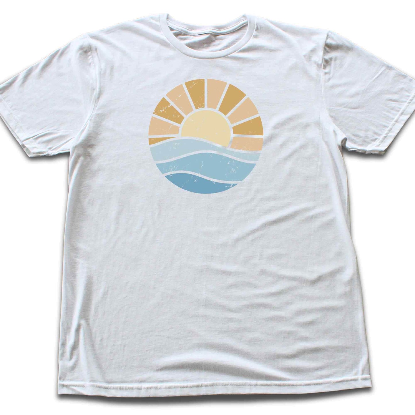 Abstract Round Sun and Waves T-shirt