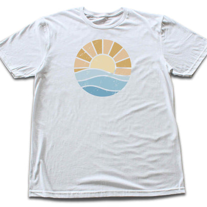 Abstract Round Sun and Waves T-shirt