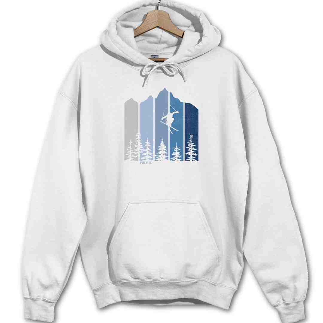 Mountain Ski Silhouette Hoodie