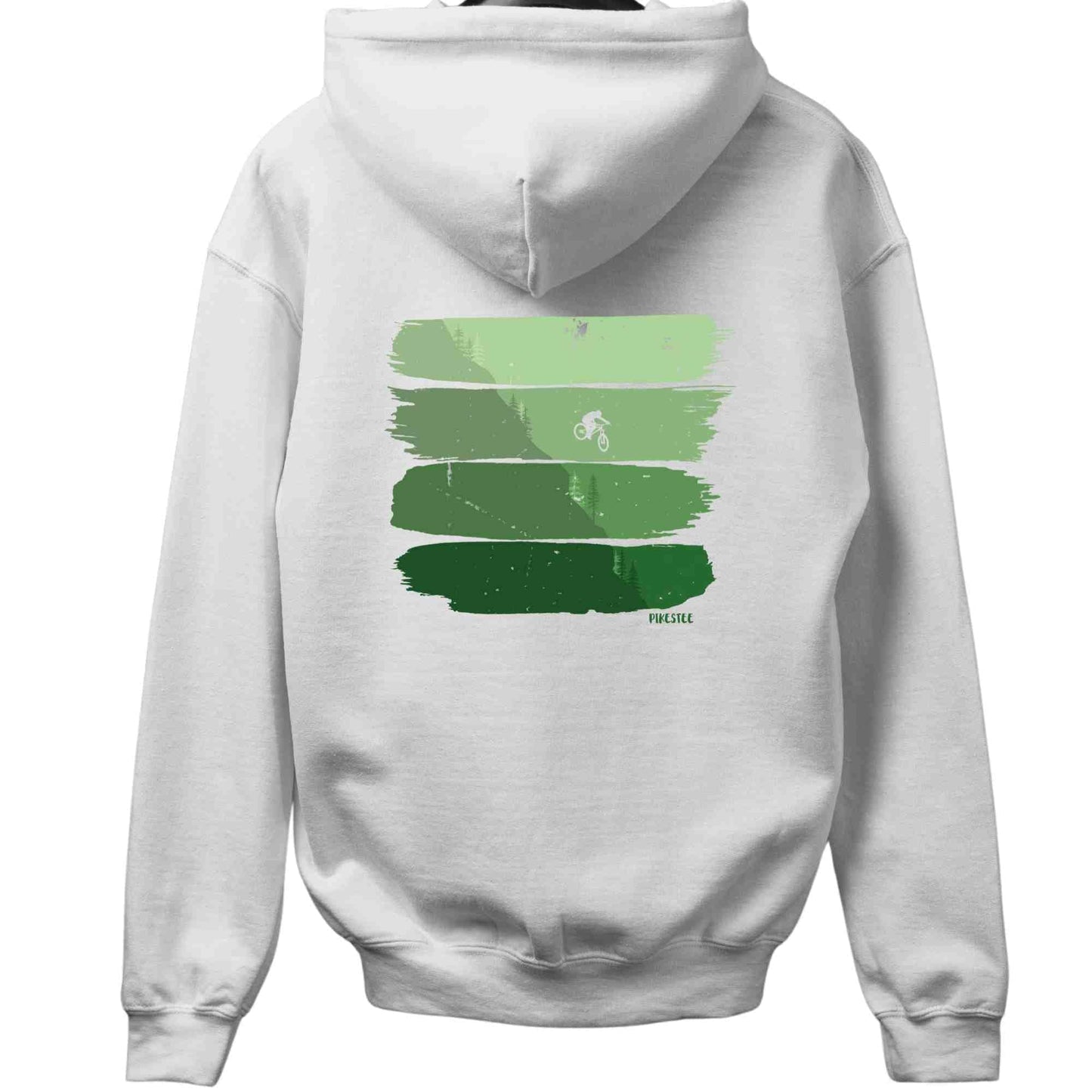Bike Jump Gradient Trees Back-Print Hoodie