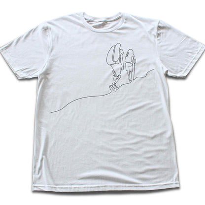 Line Art Two Hikers T-shirt