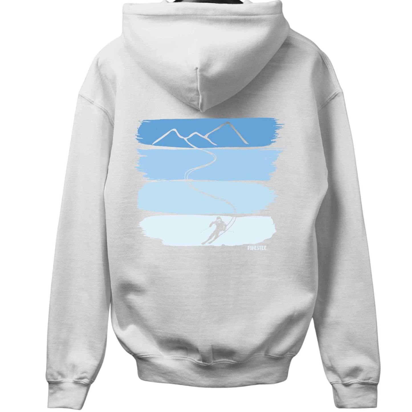 Gradient Ski Path Back-Print Hoodie