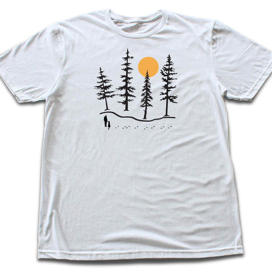Hiker and dog Forest Graphic T-shirt