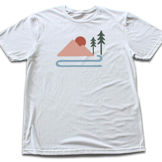 "Mountain River Art" graphic T-shirt