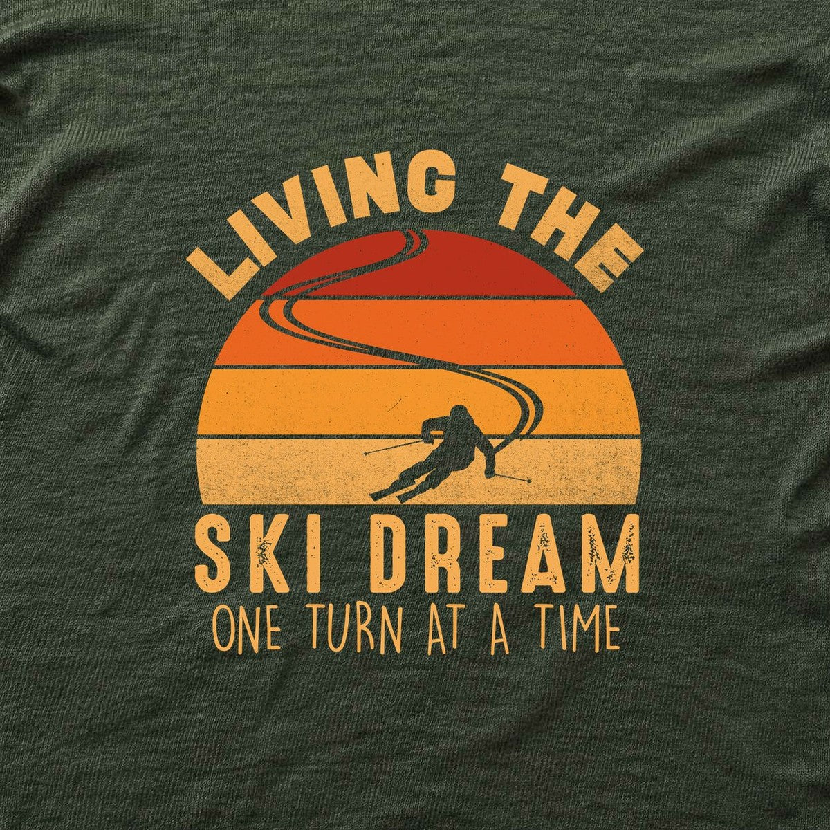 The Ski Dream T-shirt - Military Green - hero