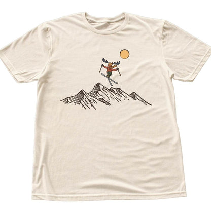 Mountain Moose T-shirt - Natural