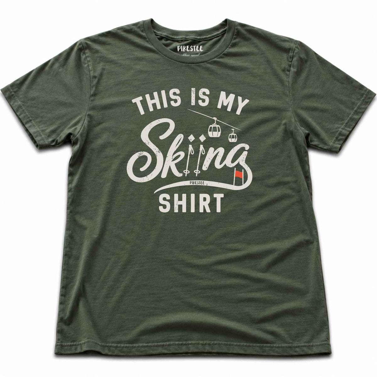 This Is My Skiing Shirt T-shirt - Military Green