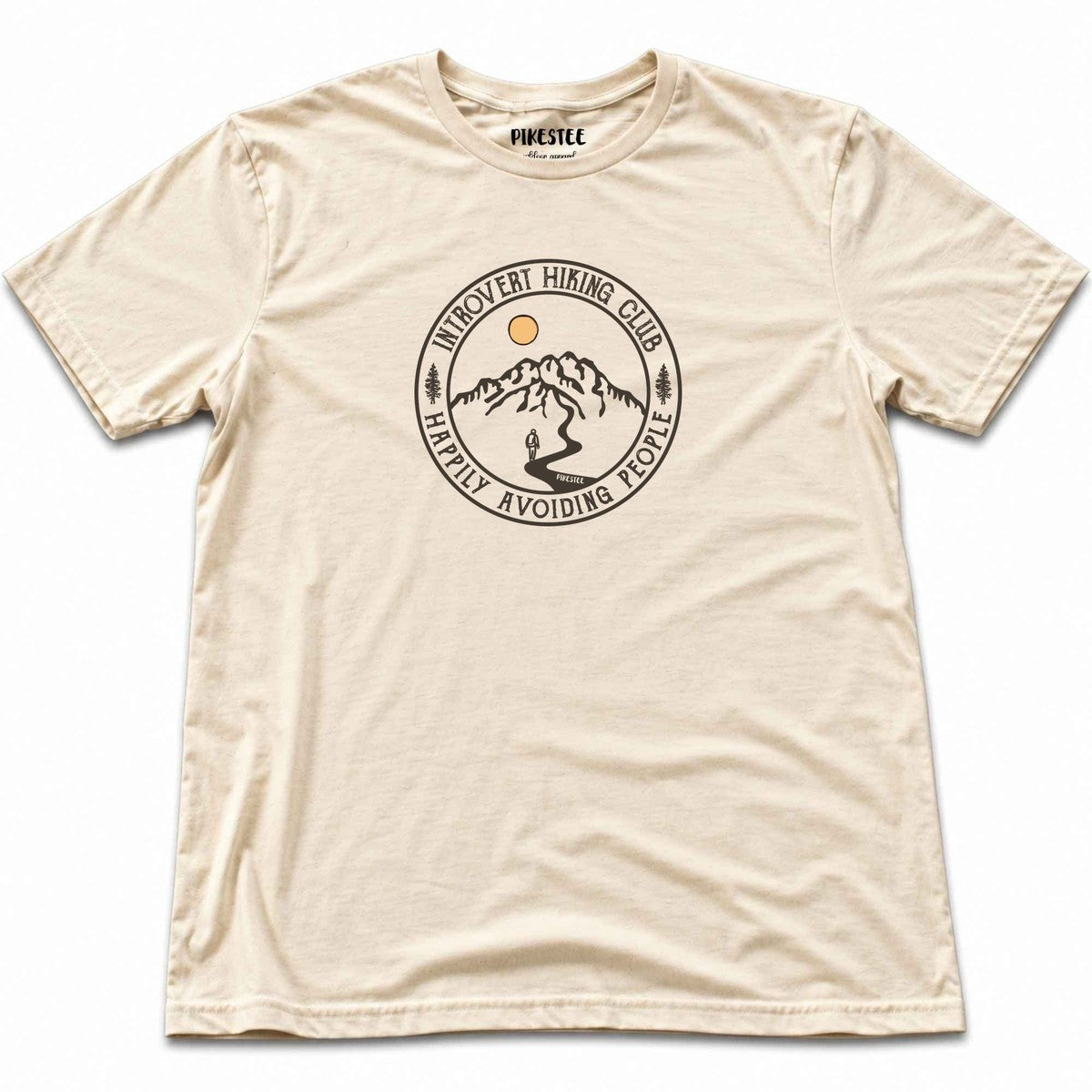 Introvert Hiking Club T-shirt - Natural
