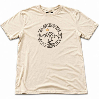 Introvert Hiking Club T-shirt - Natural