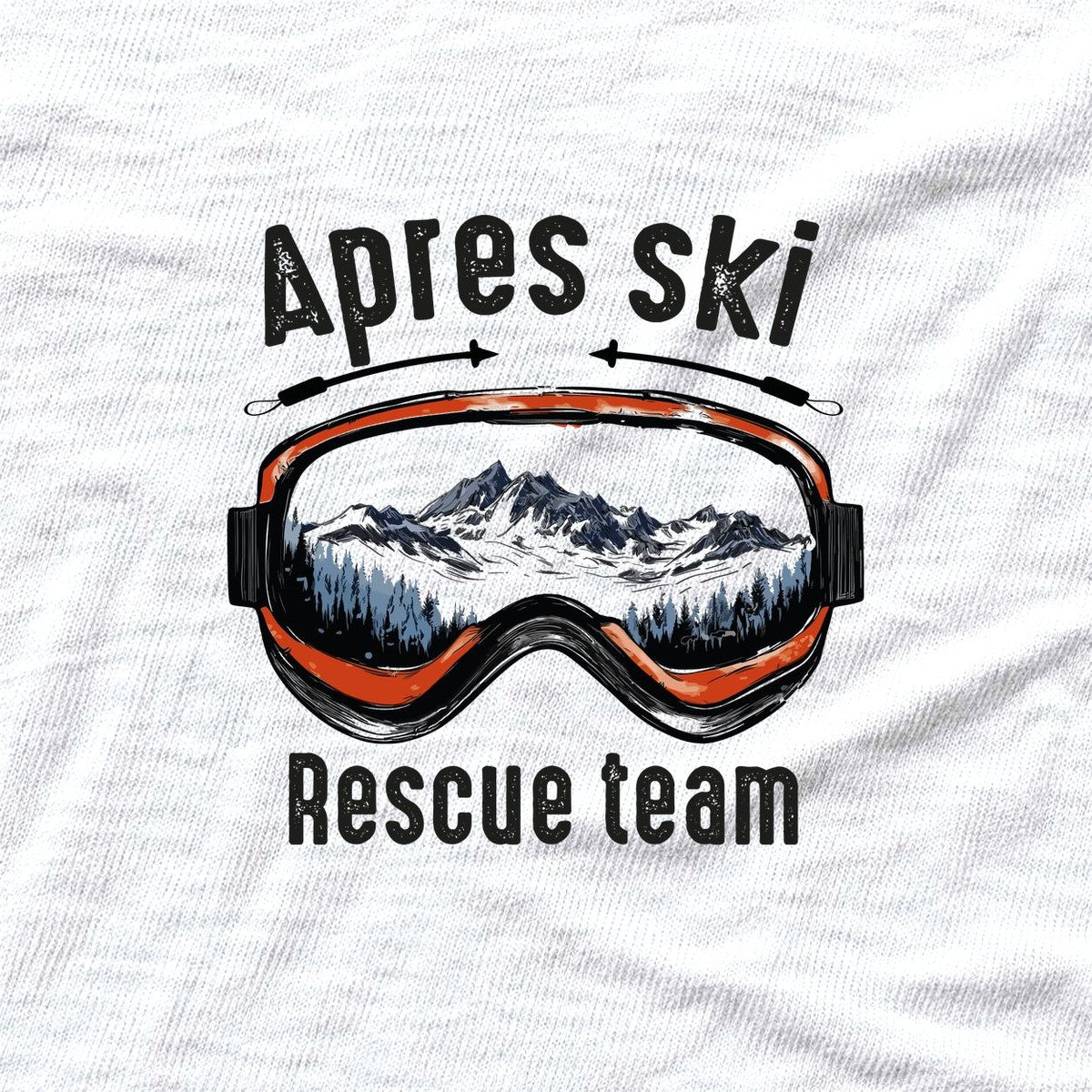 Apres Ski Rescue Team T-shirt - White - hero
