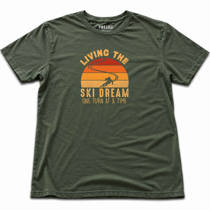 The Ski Dream T-shirt - Military Green