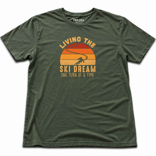 The Ski Dream T-shirt - Military Green