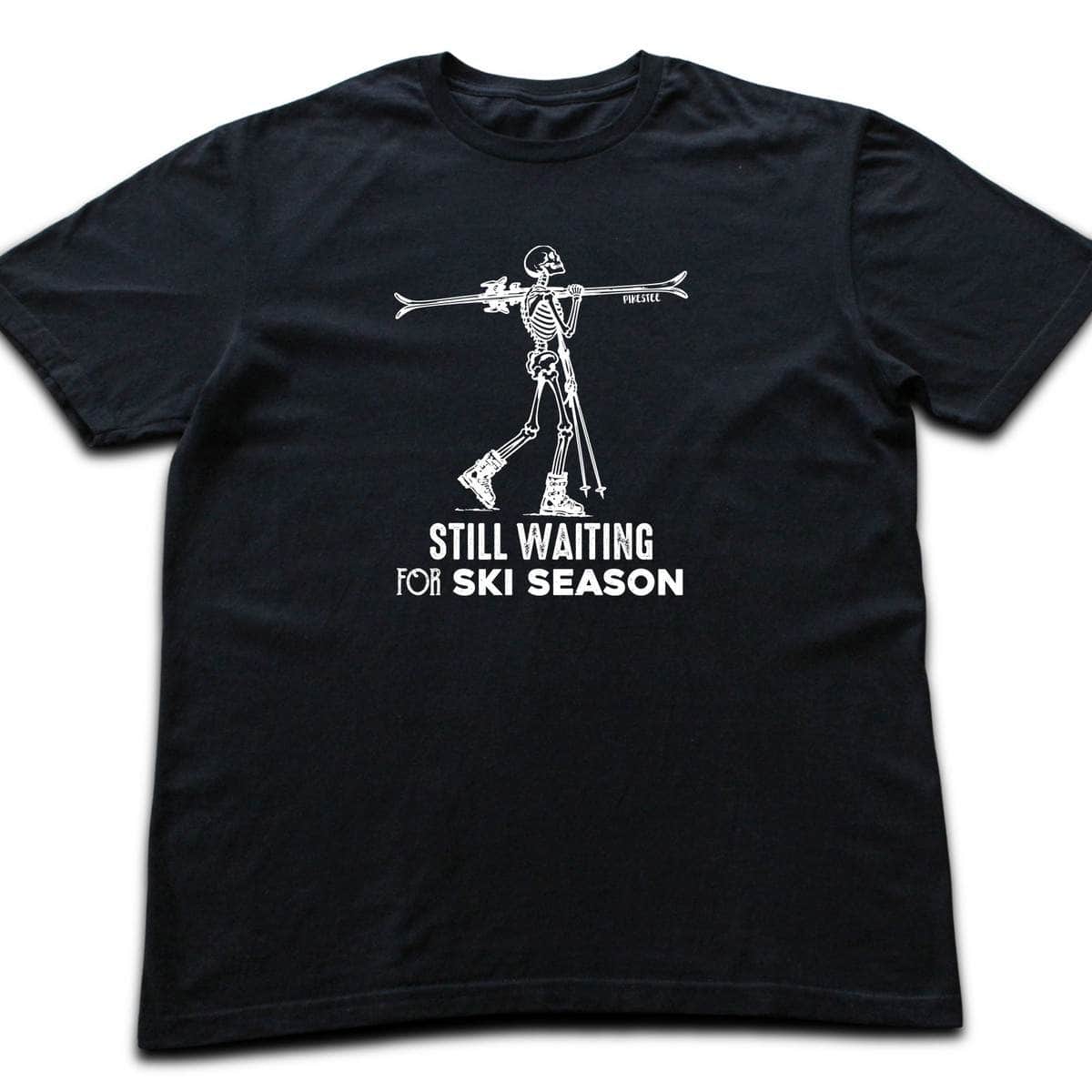 Still Waiting For Ski Season T-shirt - Black