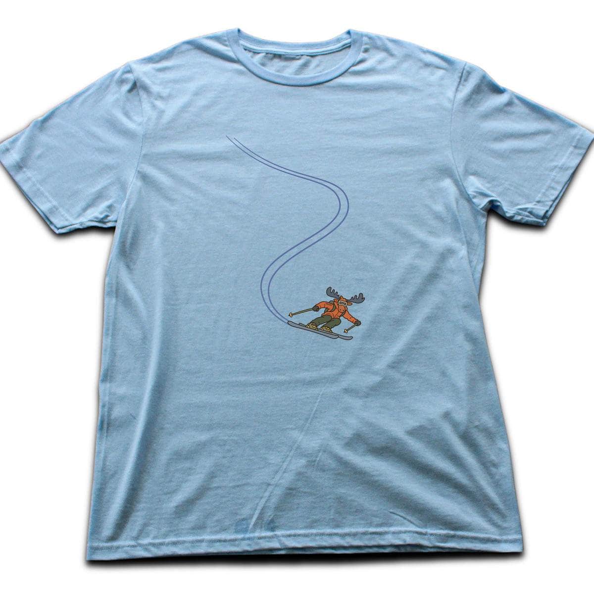 Moose Ski Turn T-shirt - Light Blue