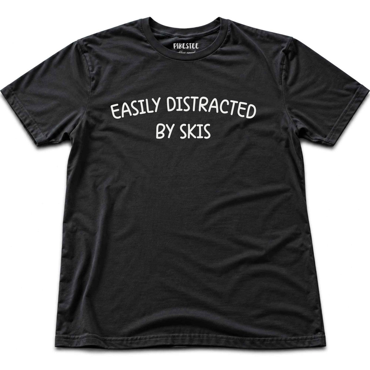 Easily Distracted By Skis T-shirt - Black