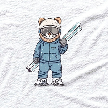 Ski Cat T-shirt - White - hero