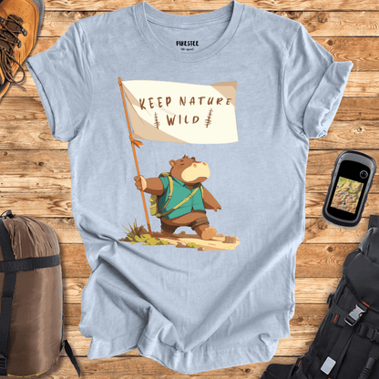 "Keep Nature Wild, Hippo's Flag" graphic T-shirt