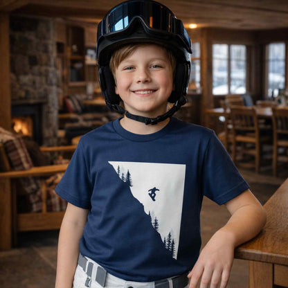 Snowboard Jump Landscape Kids T-Shirt