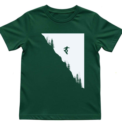 Snowboard Jump Landscape Kids T-Shirt