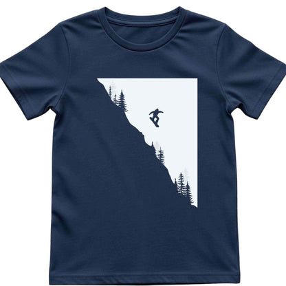 Snowboard Jump Landscape Kids T-Shirt