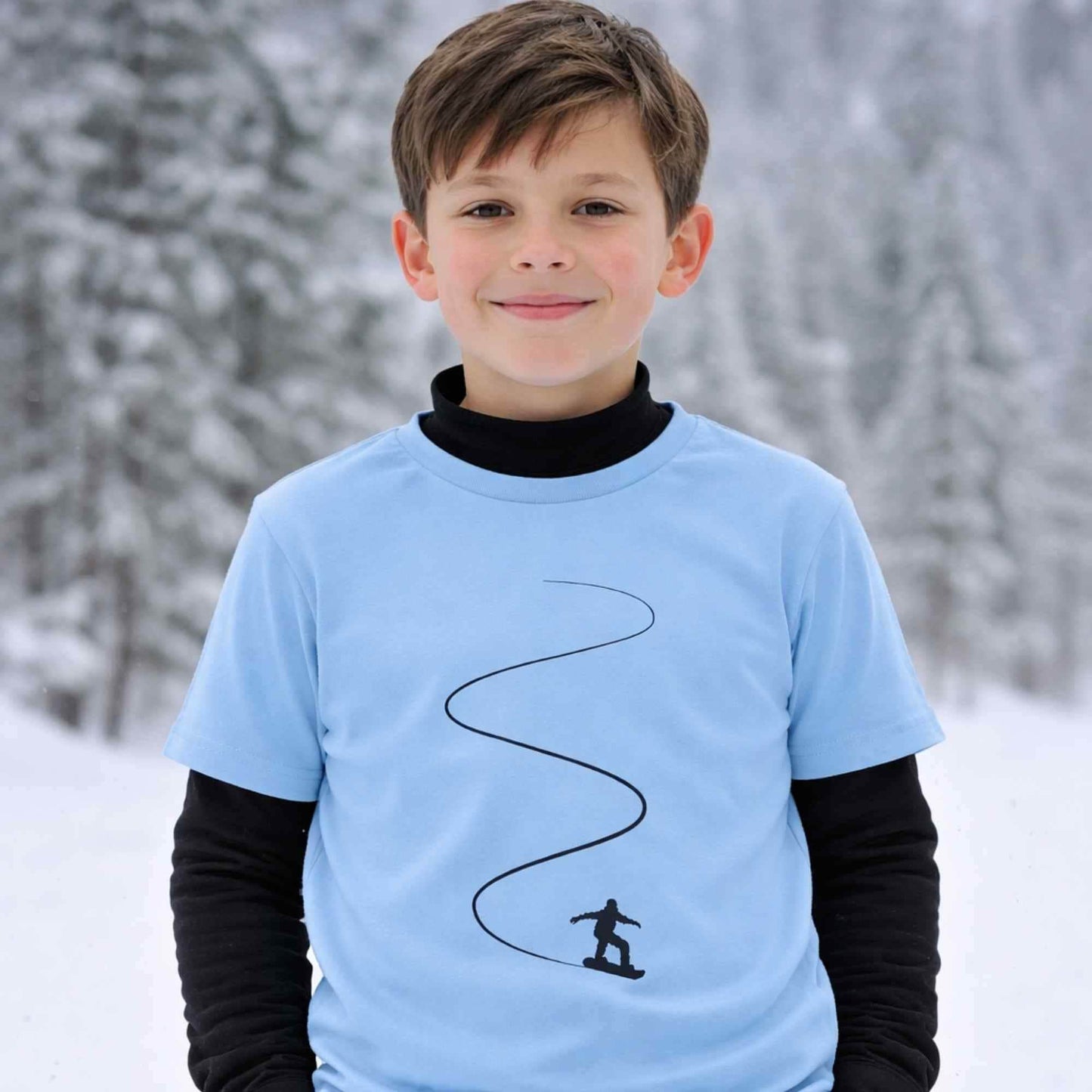 Snowboard Slalom Kids T-Shirt